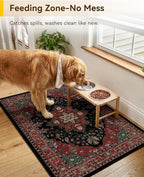 RELEANY Area Rugs Small 2'x3' Washable Non-Slip, Floral Vintage Distress - Image 2