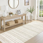 cotiled Hallway 3x10 Runner Rugs: Washable Boho Rugs - Image 3