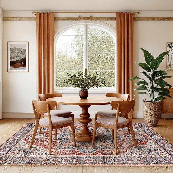 AMADA HOMEFURNISHING 5x7 Area Rugs, Washable Living Room Rug Low-Profile - Image 4