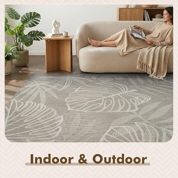 MontVoo-Outdoor Rug-Patio Rug 5x7 ft Polypropylene Indoor Outdoor Rugs Outdoor - Image 3