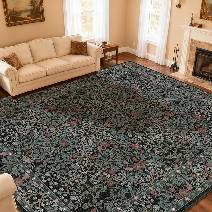 Area Rug for Living Room, 10x12 Large Washable Rugs for Dining Room, Non Slip - Image 3