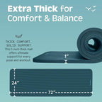 Retrospec Solana Yoga Mat 1" Thick w/Nylon Strap - Image 3