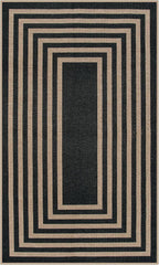 Lahome Enfys Modern Geometric Easy Jute Outdoor Rug, 3x5 Black Indoor Outdoor - Image 8