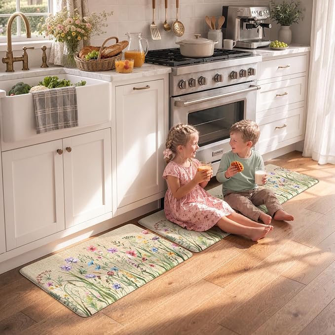 KIMODE Anti Fatigue Kitchen Mat, Farmhouse Kitchen Floor Mats Non-Slip Cushioned - Image 9
