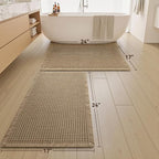 Upgraded Waffle Bath Mats Set of 2, Super Absorbent Non Slip Bath Mats - Image 2