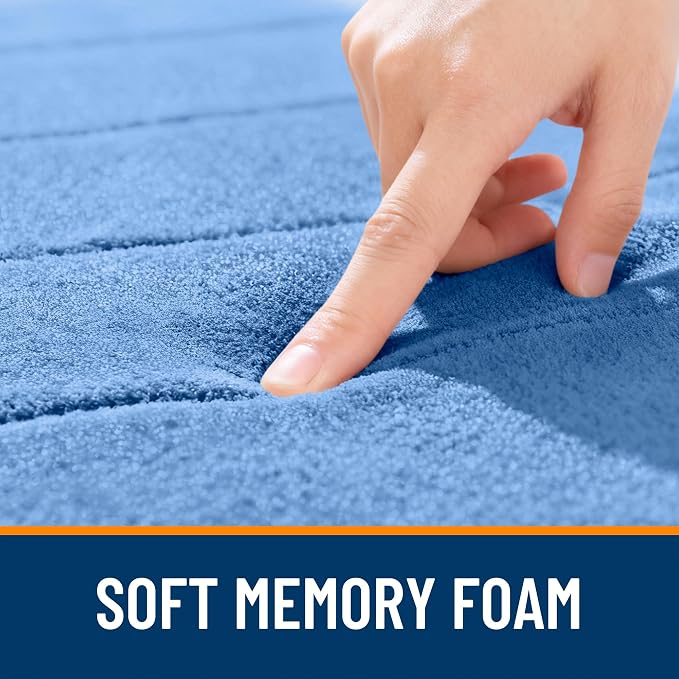 OLANLY Memory Foam Bath Mat 30x20, Super Soft Absorbent Bathroom Rugs, Quick Dry - Image 5
