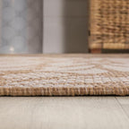 JONATHAN Y Floral Textured Weave Indoor Outdoor Runner Rug 2X8 Brown/Cream - Image 6