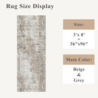 Washable Non Slip Runner Rug 3x8 – Hallway Runner Rug & Kitchen Carpet Runner – - Image 2