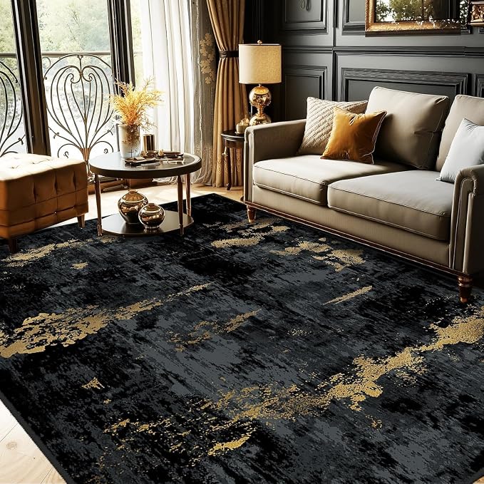 RELEANY Washable Area Rugs 7x10 Non-Slip Modern Abstract Soft by RELEANY
