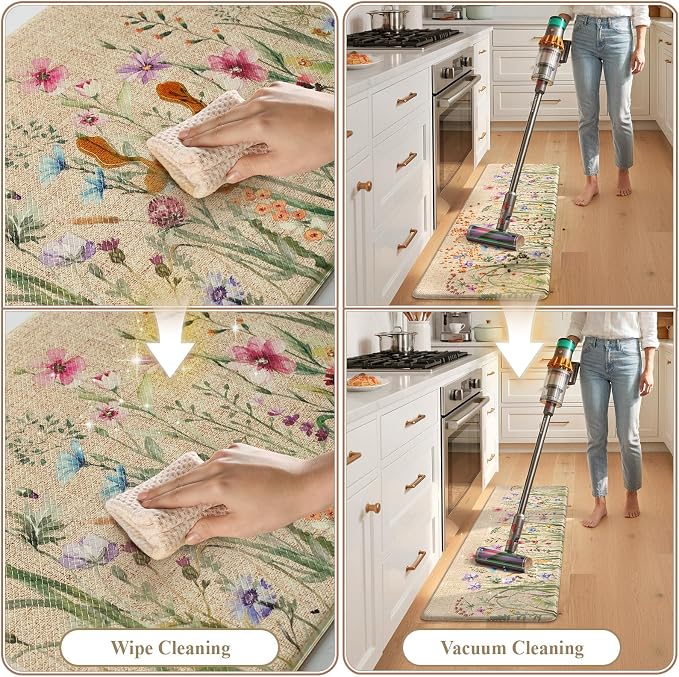 KIMODE Anti Fatigue Kitchen Mat, Farmhouse Kitchen Floor Mats Non-Slip Cushioned - Image 5