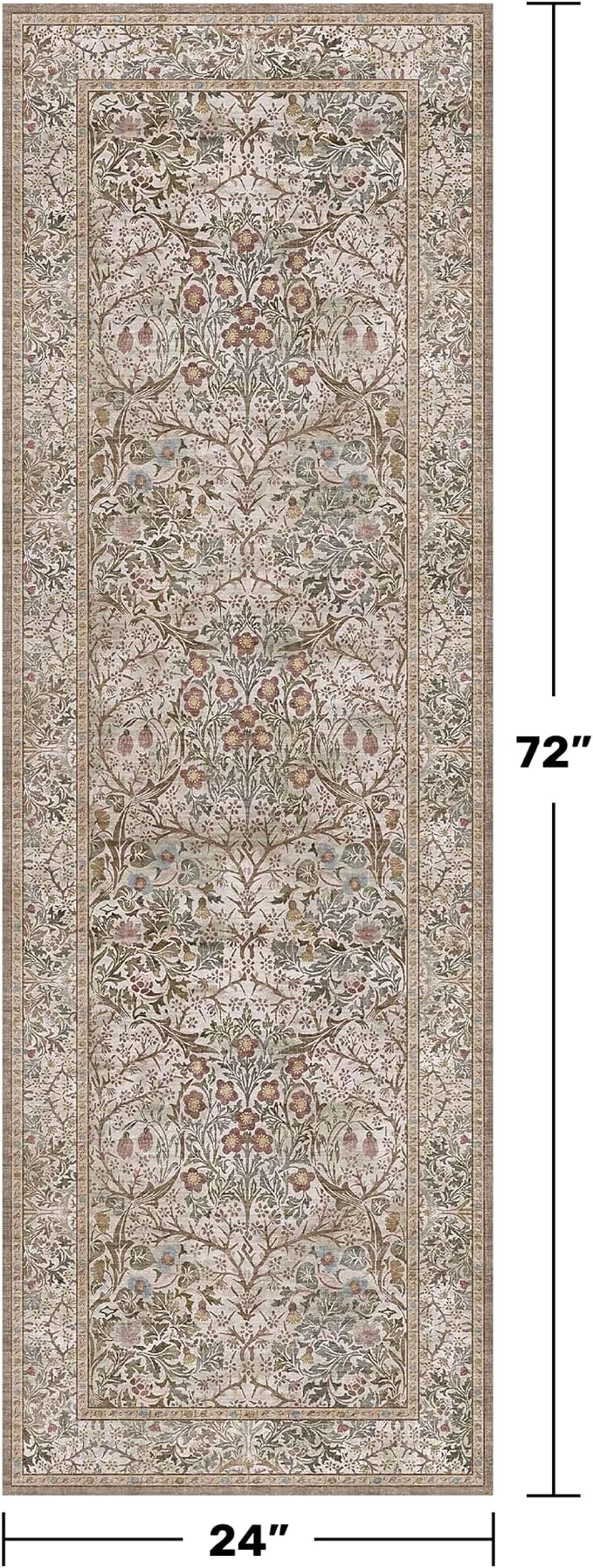 2x6 Washable Bathroom Runner Rug Non Slip - Image 2