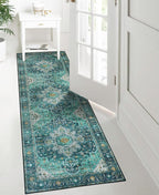 Moynesa Ultra-Thin Washable Vintage Runner Rug - Image 5