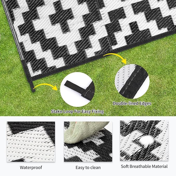 Outdoor Patio Plastic Straw Rug - Image 6