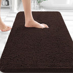OLANLY Bathroom Rugs 35x24, Extra Soft Absorbent Chenille Bath Rugs, Rubber by OLANLY