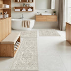 Madane Washable Kitchen Rug Set of 3, Small Area Rug Non-Slip Vintage Entryway - Image 4