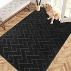 PURRUGS Easy Care Area Rug 4ft x 6ft, Non-Slip Machine Washable Entry Rug by PURRUGS
