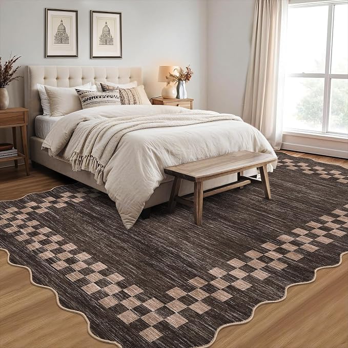GarveeHome Scalloped Washable Rug 9x12 Area Rug - Image 2