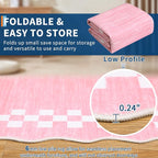 Small Area Rug 2x3 Modern Checkered Entry Rug Solid Color Scalloped Kitchen - Image 5