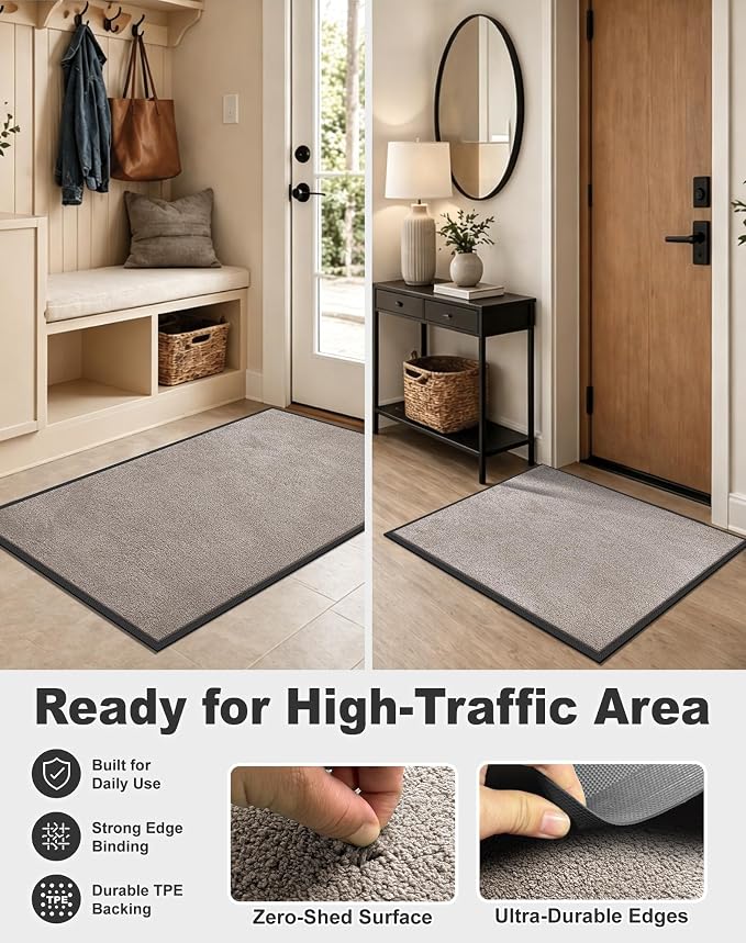 Mibao Super Absorbent Front Door Mat, Non-Slip Washable Indoor Doormats - Image 6