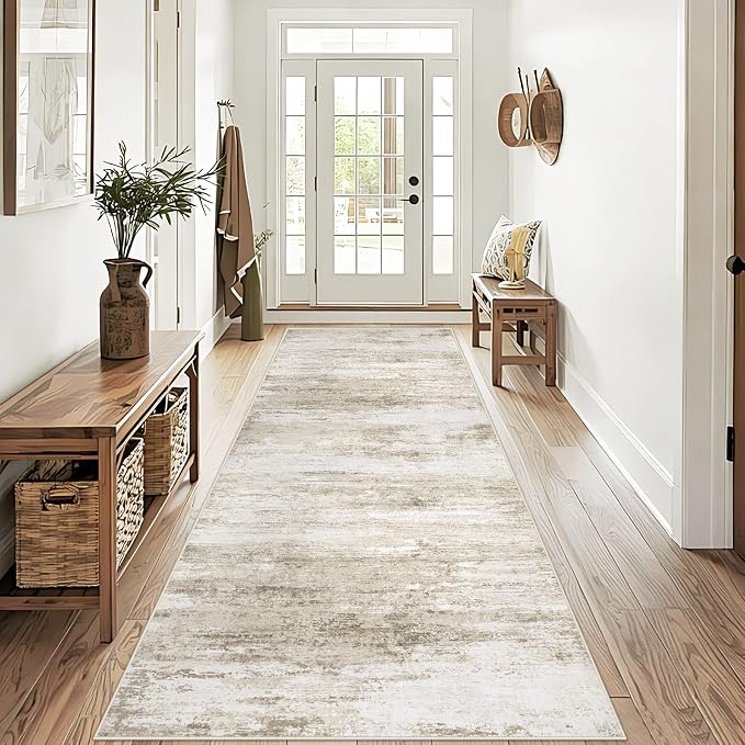 Washable 2x8 Runner Rug for Hallway: Kitchen Runner Non Slip Neutral Soft - Image 2