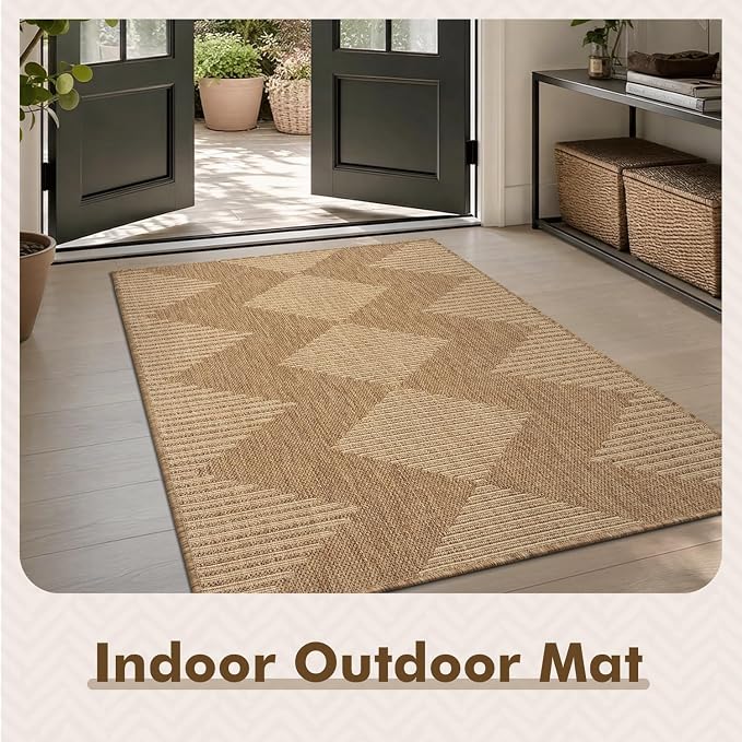 MontVoo-3x5 Outdoor Rug Porch Entryway Rug-Polypropylene Indoor Outdoor Rugs - Image 3