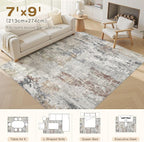 DMOYEST 7x9 Area Rugs for Living Room, Washable Large Abstract Rug, Non Slip - Image 9