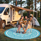 Pauwer Waterproof Outdoor Rug 8ft, Reversible Plastic Straw Patio Camping Rug - Image 7