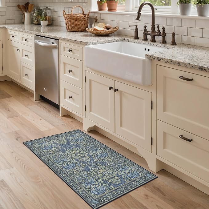 GENIMO Washable Small Reversible Rug 2x3, Low-Pile Non-Slip Kitchen Mat - Image 3