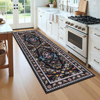 HEBE Washable Hallway Runner Rug 2'x 8' Non Slip Kitchen Rugs Runner, Low Pile - Image 9