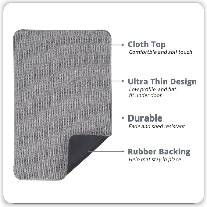 Bath Mat, Ultra Thin Bathroom Rugs, Rubber Bath Mats - Image 2