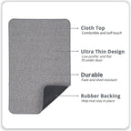 Bosap Bath Mat, Ultra Thin Bathroom Rugs, Rubber Bath Mats - Image 2