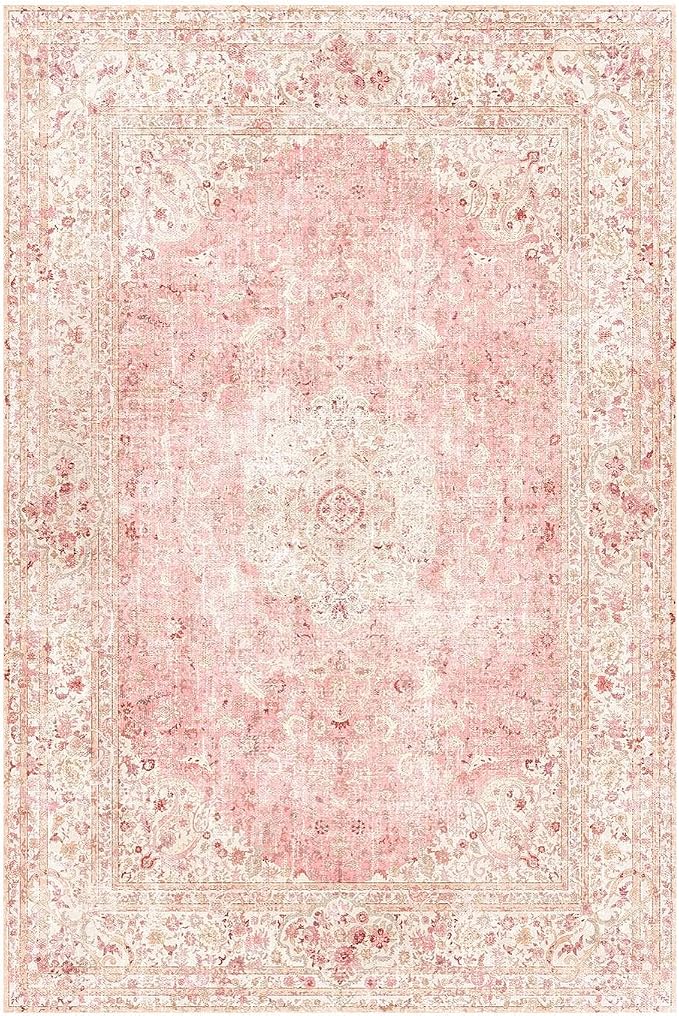 Latte&Fog Pink 2x10 Kitchen Runner Rug Non Slip, Washable Long Runner Rugs - Image 5