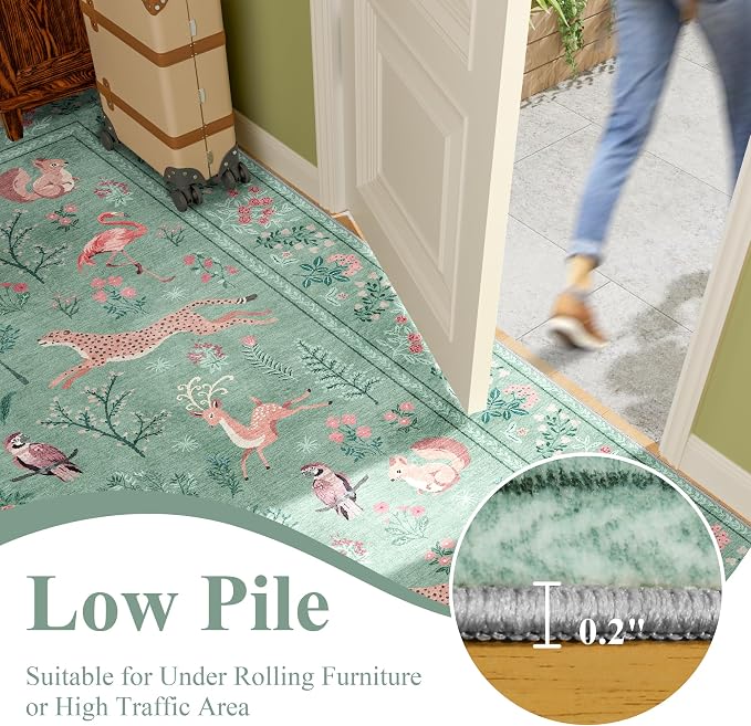 DUKINO 2.6x8 Rug for Hallway, Washable Kitchen Runner Rug - Image 7