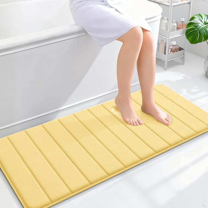 OLANLY Memory Foam Long Bathroom Rugs Runner 47x20, Super Soft Absorbent Bath by OLANLY