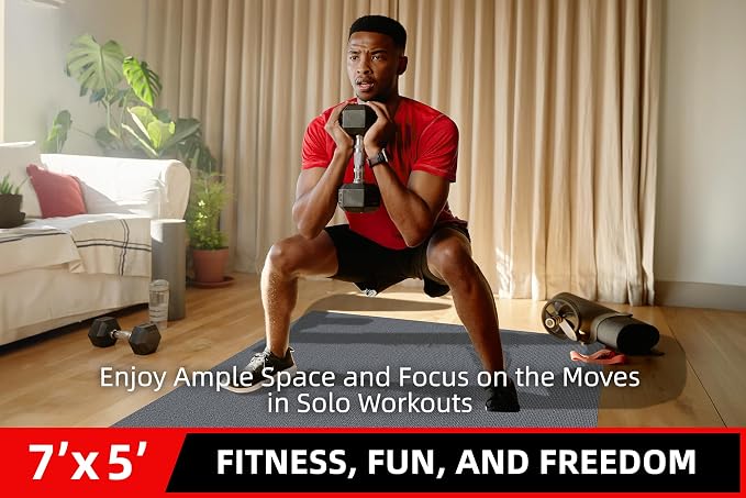GymCope Large Exercise Mat for Home Workout, - Image 3