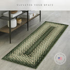 Maples Rugs Marion Bohemian Braided-Style Print Runner Rug – Made in USA – - Image 2