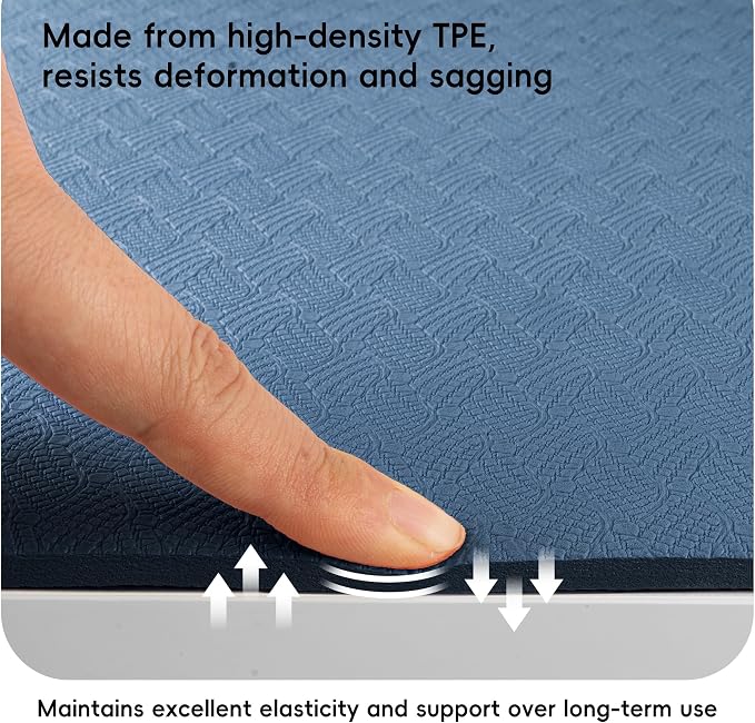 Extra Wide Yoga Mat 72" x 32", 6mm Non Slip TPE Exercise Mat - Image 8