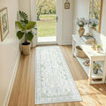 RELEANY Area Rugs Runner 2'x5' Washable Non-Slip, Floral Vintage Distress by RELEANY