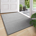 Front Door Mat 17''x30'', Absorbent Dirt Resist Washable Non Slip Low-Profile by QiCaiJia