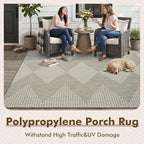 MontVoo-3x5 Outdoor Rug Porch Entryway Rug-Polypropylene Indoor Outdoor Rugs - Image 8