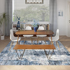 Rugcomf 9x12 Boho Rug Soft Area Rug Non-Slip Non-Shedding Faux Wool Vintage Rug - Image 3