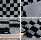 Checkered Rugs for Living Room Bedroom, 5x7 Area Rugs for Living Room, Modern - Image 4
