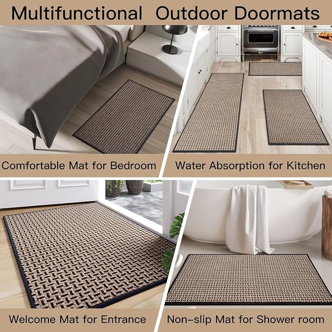 YDKGL Door Mat 17"x30", Dirt Resistant and Absorbent, Non-Slip Rubber Backing - Image 8