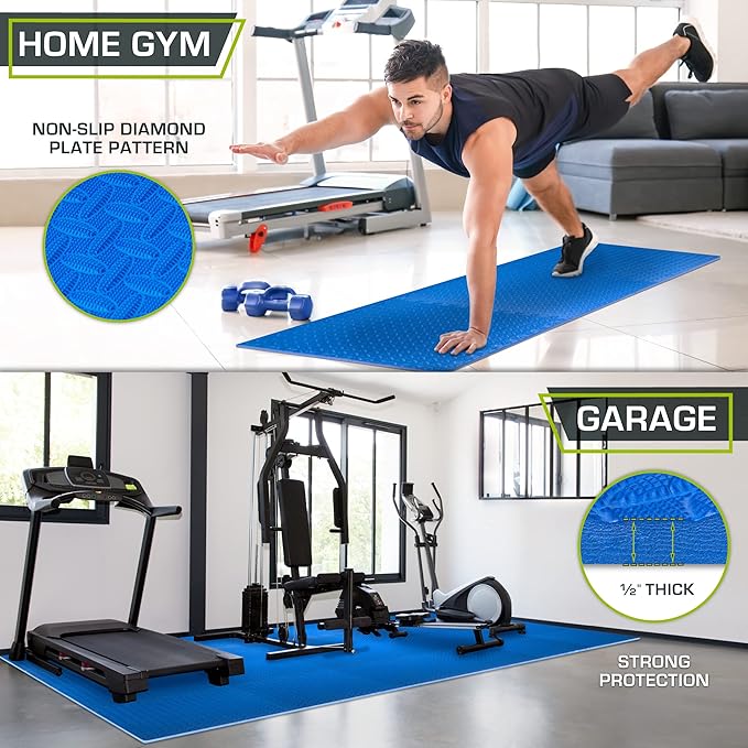 ProsourceFit Exercise Puzzle Mat ½-inch, EVA Interlocking Foam Floor Tiles - Image 4