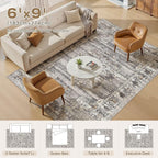 Washable 6x9 Area Rug for Living Room - Image 9