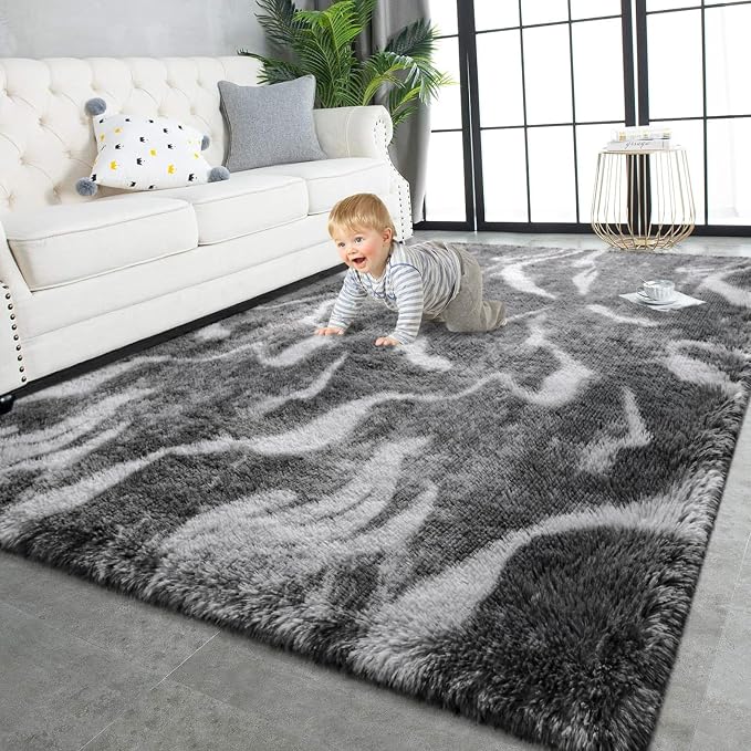 TWINNIS Super Soft Shaggy Rugs Fluffy Carpets, 5x8 Feet, Indoor Modern Plush by TWINNIS