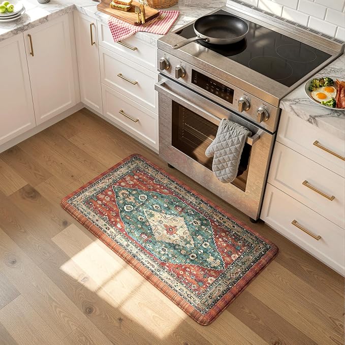 Collive Boho Kitchen Mats Cushioned Anti Fatigue Mats, Non-Slip Kitchen Floor - Image 8