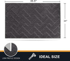 PURRUGS Dirt Trapping Door Mat 24" x 35.5", Non-Slip Machine Washable Entry Rug - Image 2
