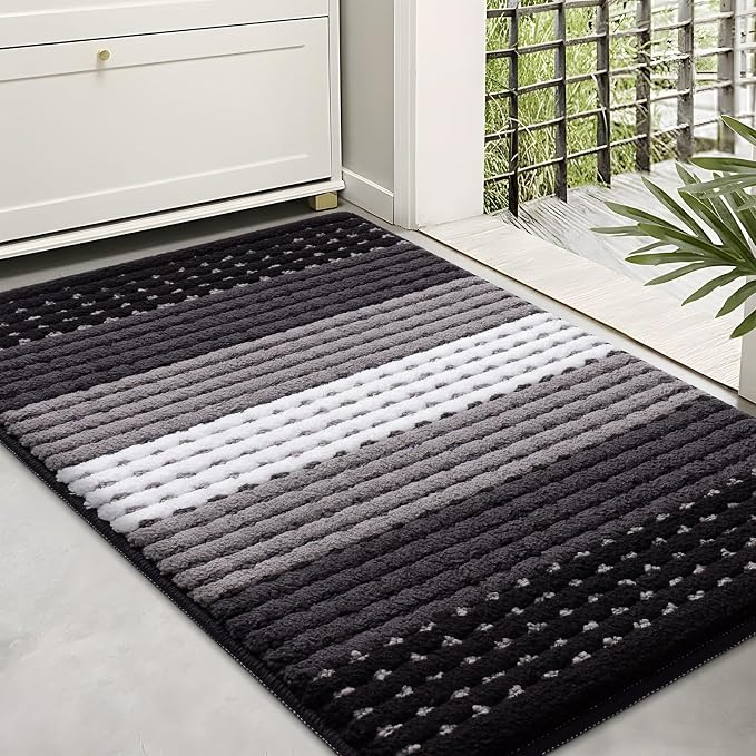 Kitinjoy Indoor Outdoor Door Mat, 36x24 Non-Slip Absorbent Dirt Trapper by Kitinjoy
