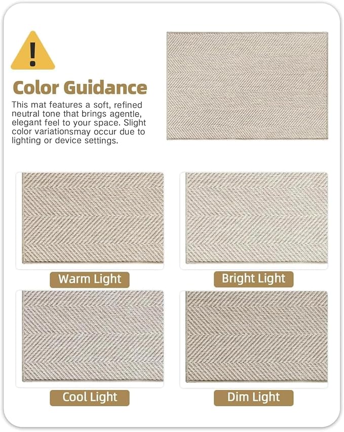 Color&Geometry Ultra Thin Indoor Door Mat 24"x36", Machine Washable Front Door - Image 2